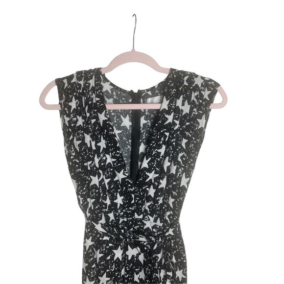 Rumor Boutique Women’s Black White Star Print Sleeveless Romper Size M - Picture 3 of 6